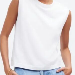 Madewell White Boxy Muscle Tee NWOT